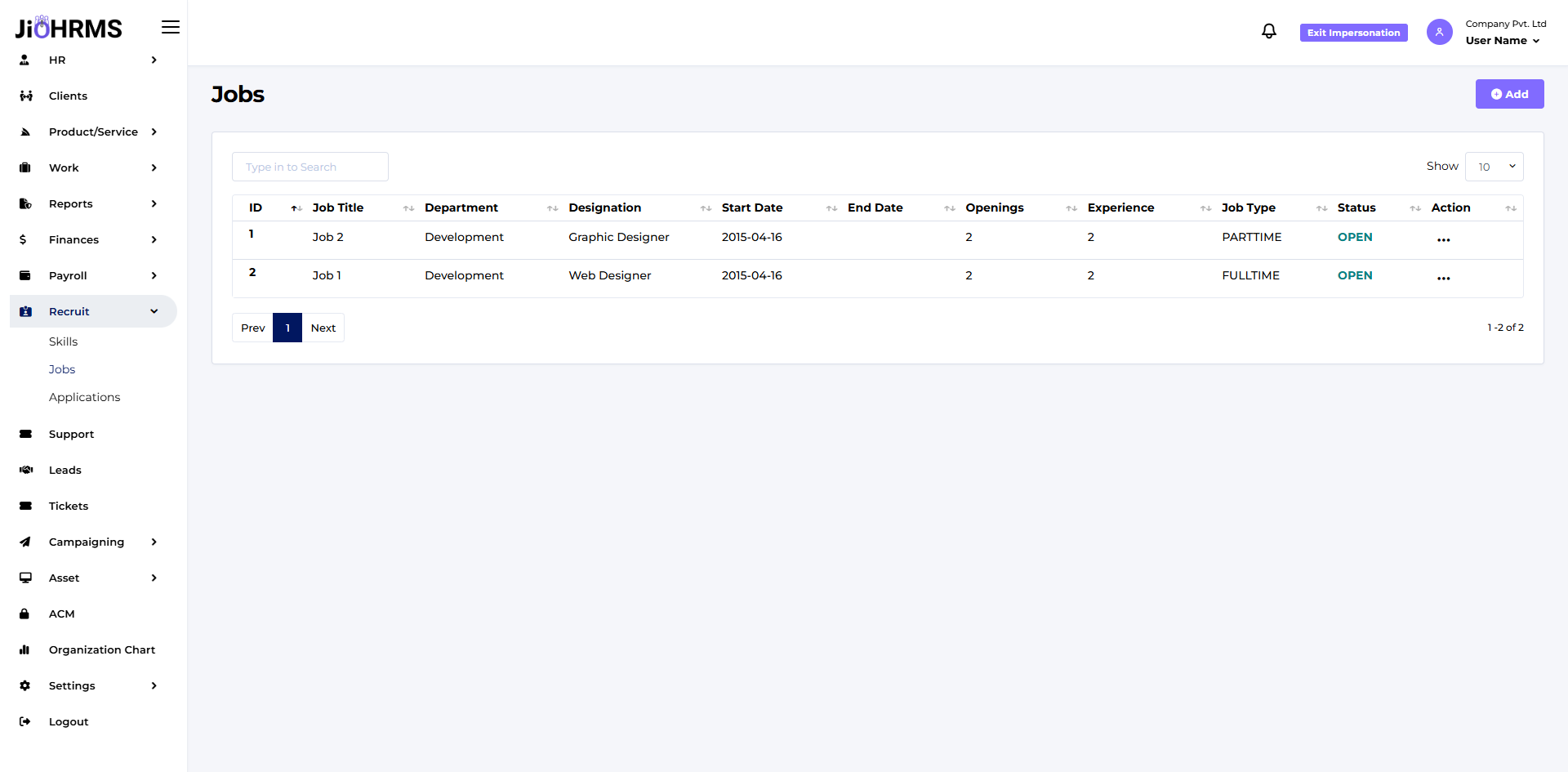 Recruitment Management